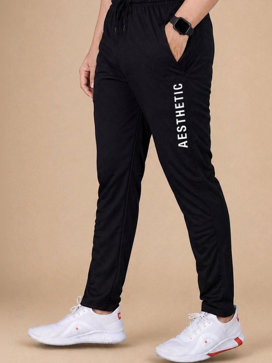 AVOLT Men Regular Fit Alphanumeric Training Track Pants
