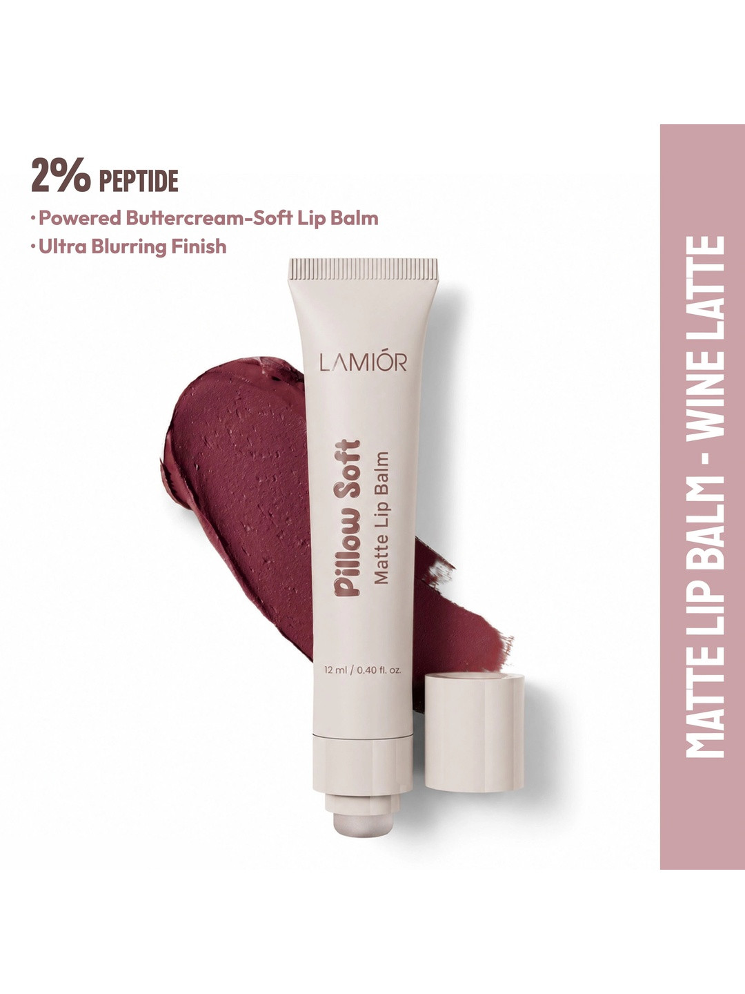 LAMIOR Pillow Soft Matte Lip Balm - 12 ml - Wine Latte