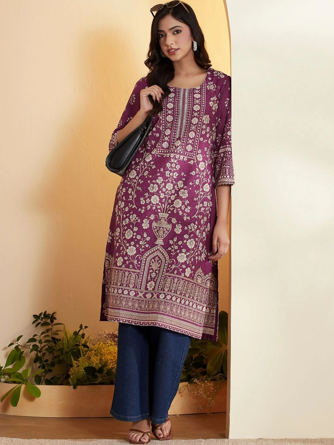 Biba Women Floral Printed Floral Kurta