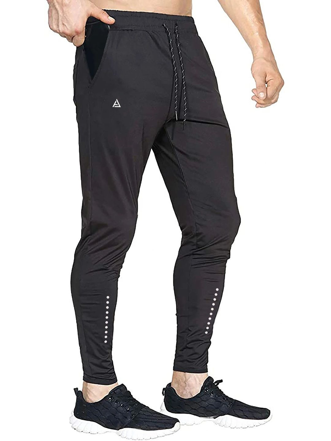 AVOLT Men Black Printed Track Pant