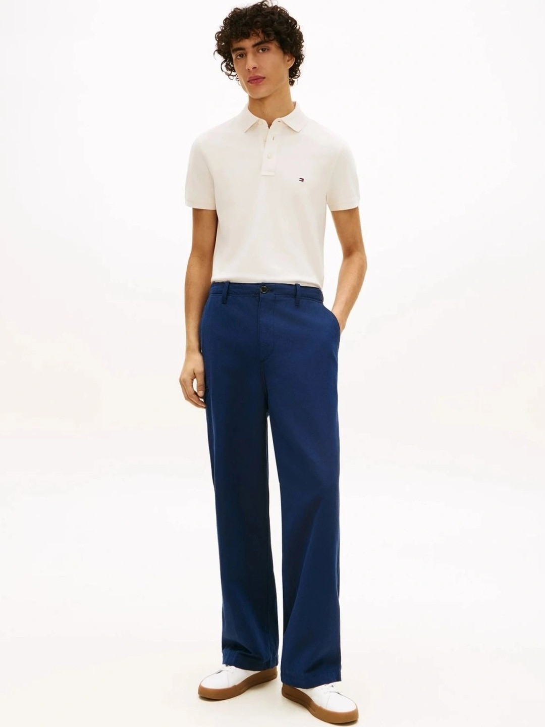 Tommy Hilfiger Men Brand Logo Polo Collar Slim Fit T-shirt