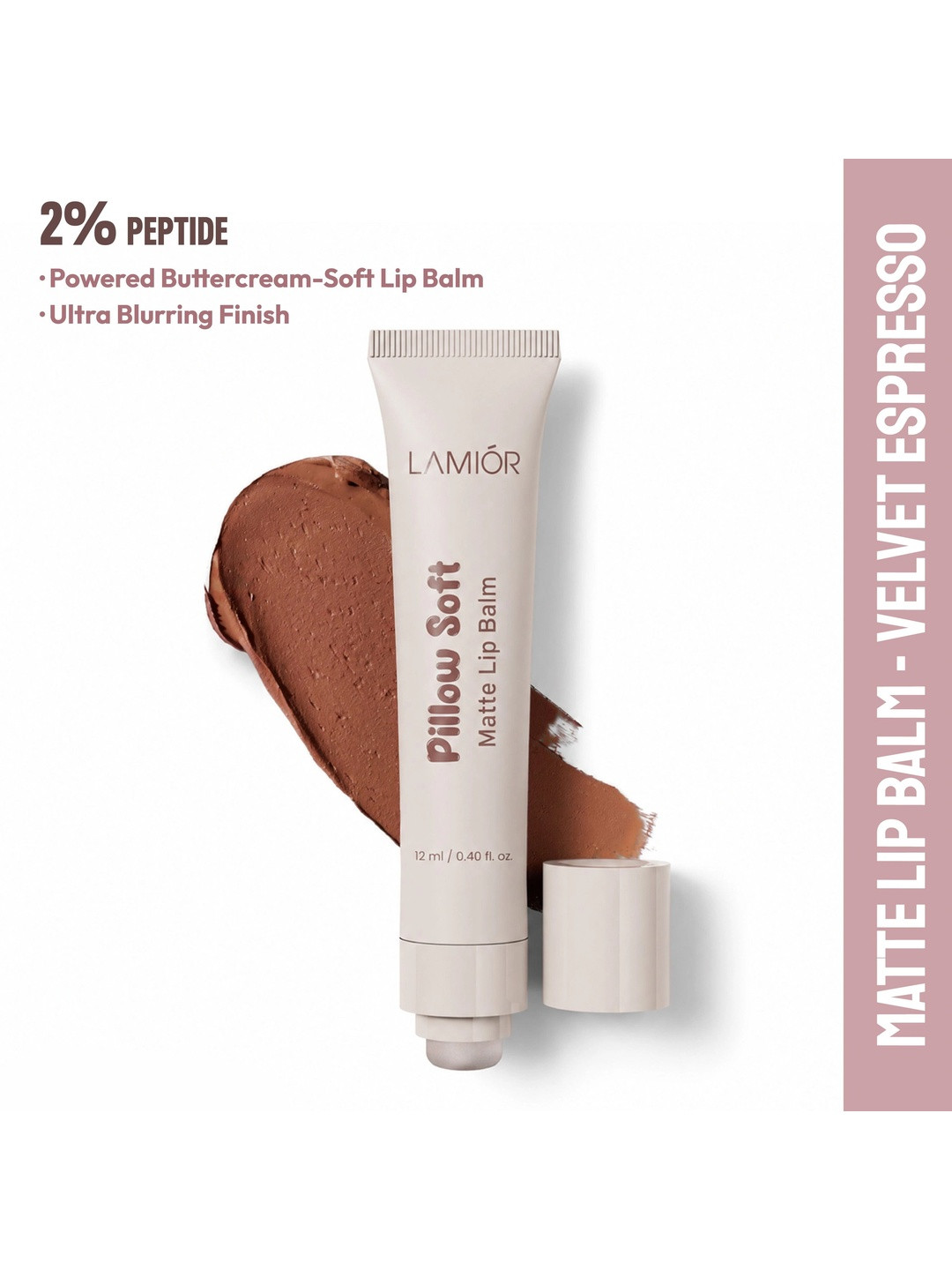 LAMIOR Pillow Soft Matte Lip Balm - 12 ml - Velvet Espresso