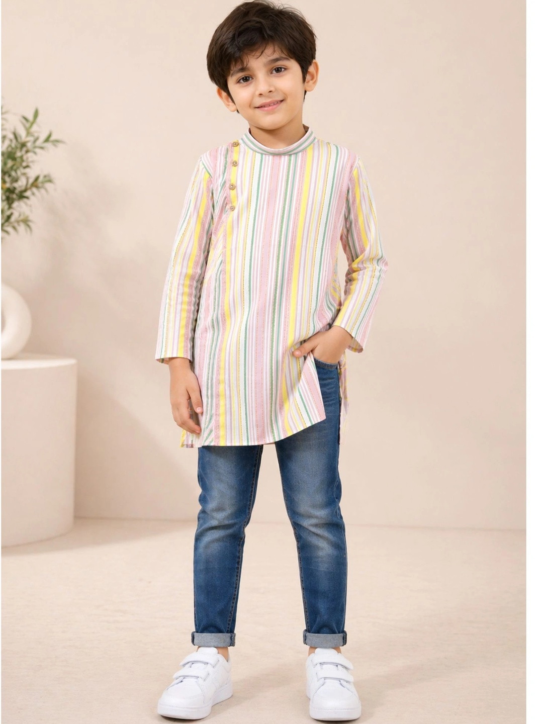 MASTARANG Boys Striped Kurta