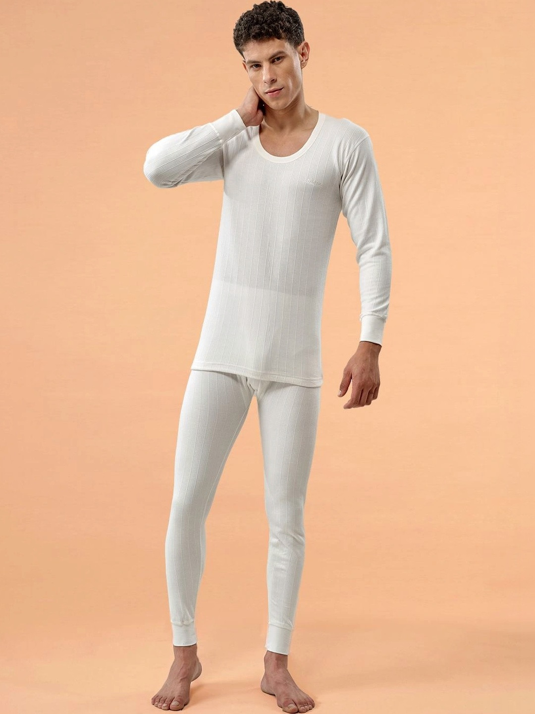 INFERNO Men Cotton Blend Round Neck Full Sleeve Soft Warm Winter Thermal Top & Trouser Set