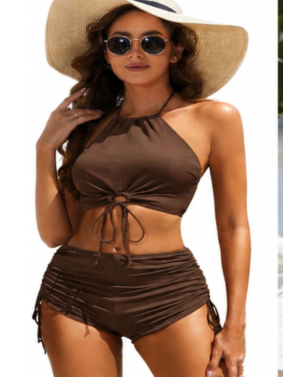 DENIMISIA Halter Neck Swim Set Swimwear