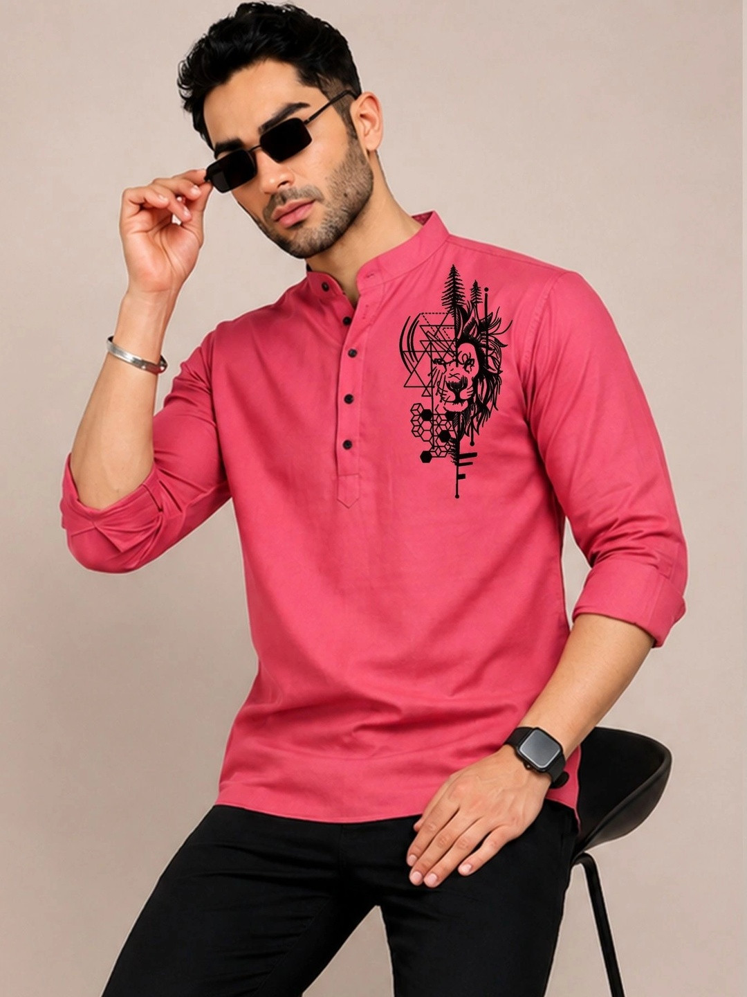 Kavyangle Creation Men Printed Kurta
