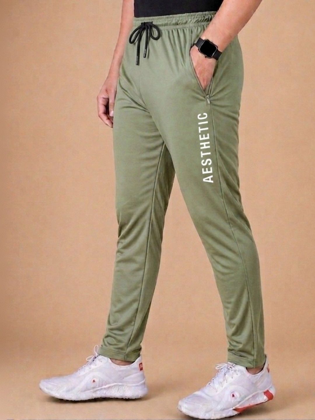 AVOLT Men Regular Fit Self Design Track Pants