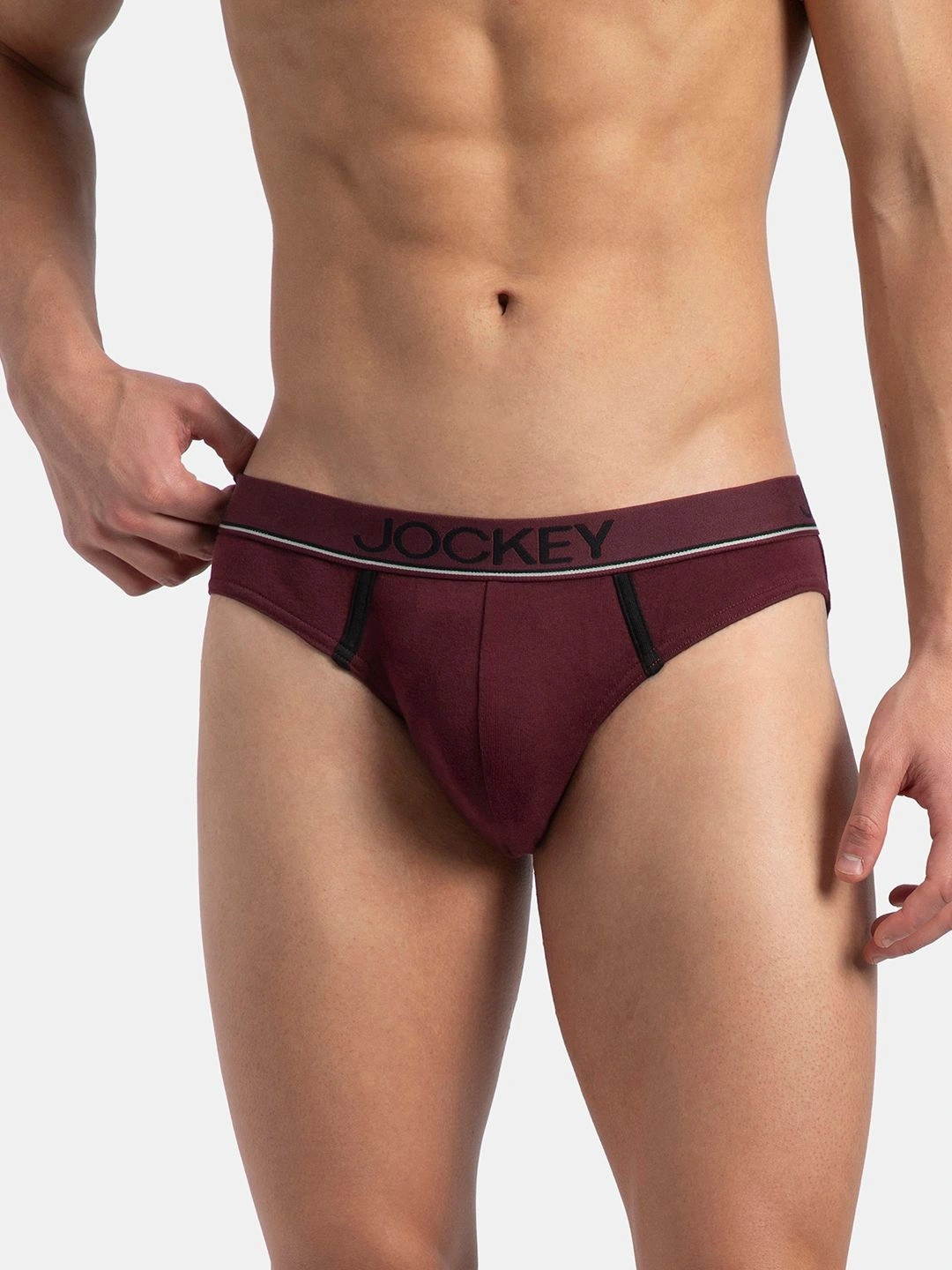 Jockey Super Combed Cotton Rib Solid Brief with Ultrasoft Waistband - 8044