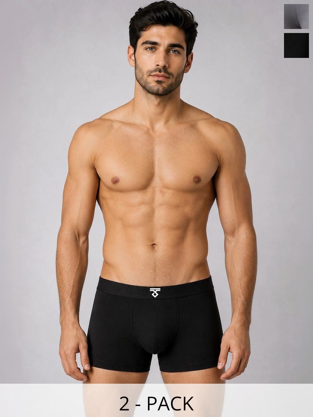 DISPENSER Pack of 2 Cotton Blend Assorted Solid Trunks
