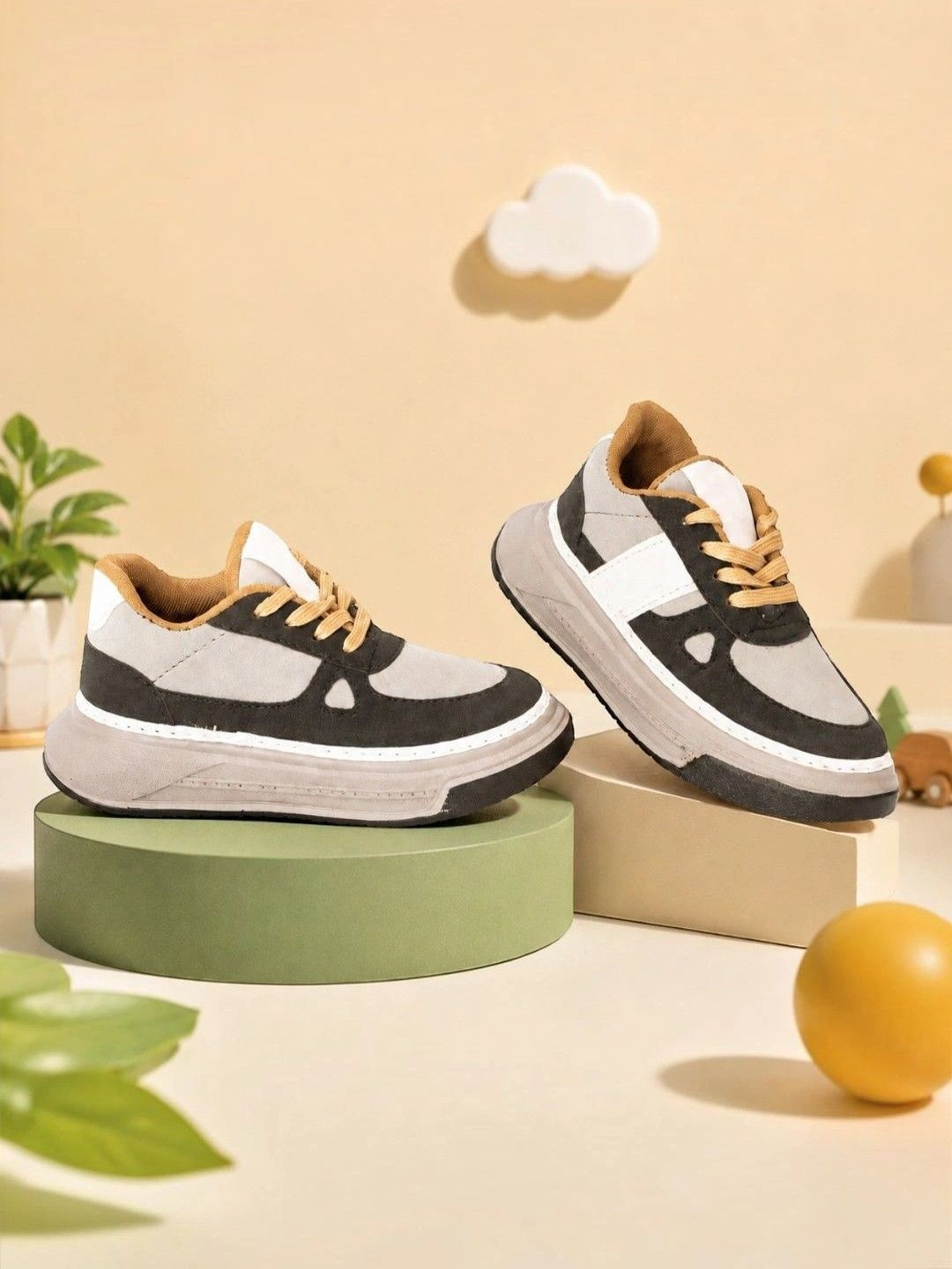 Freeplay Unisex Kids Colourblocked PU Sneakers