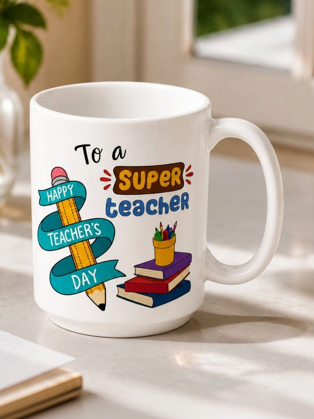 Femora White Text or Slogans Printed Ceramic Glossy Mugs Set of Cups and Mugs