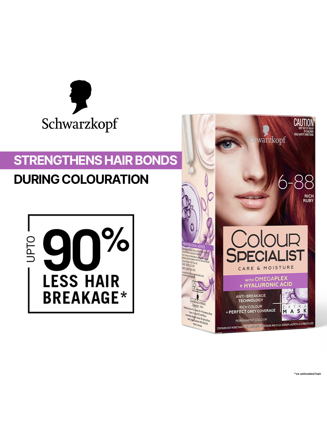 Schwarzkopf Colour Specialist Permanent Hair Colour 165ml - Rich Ruby 6.88