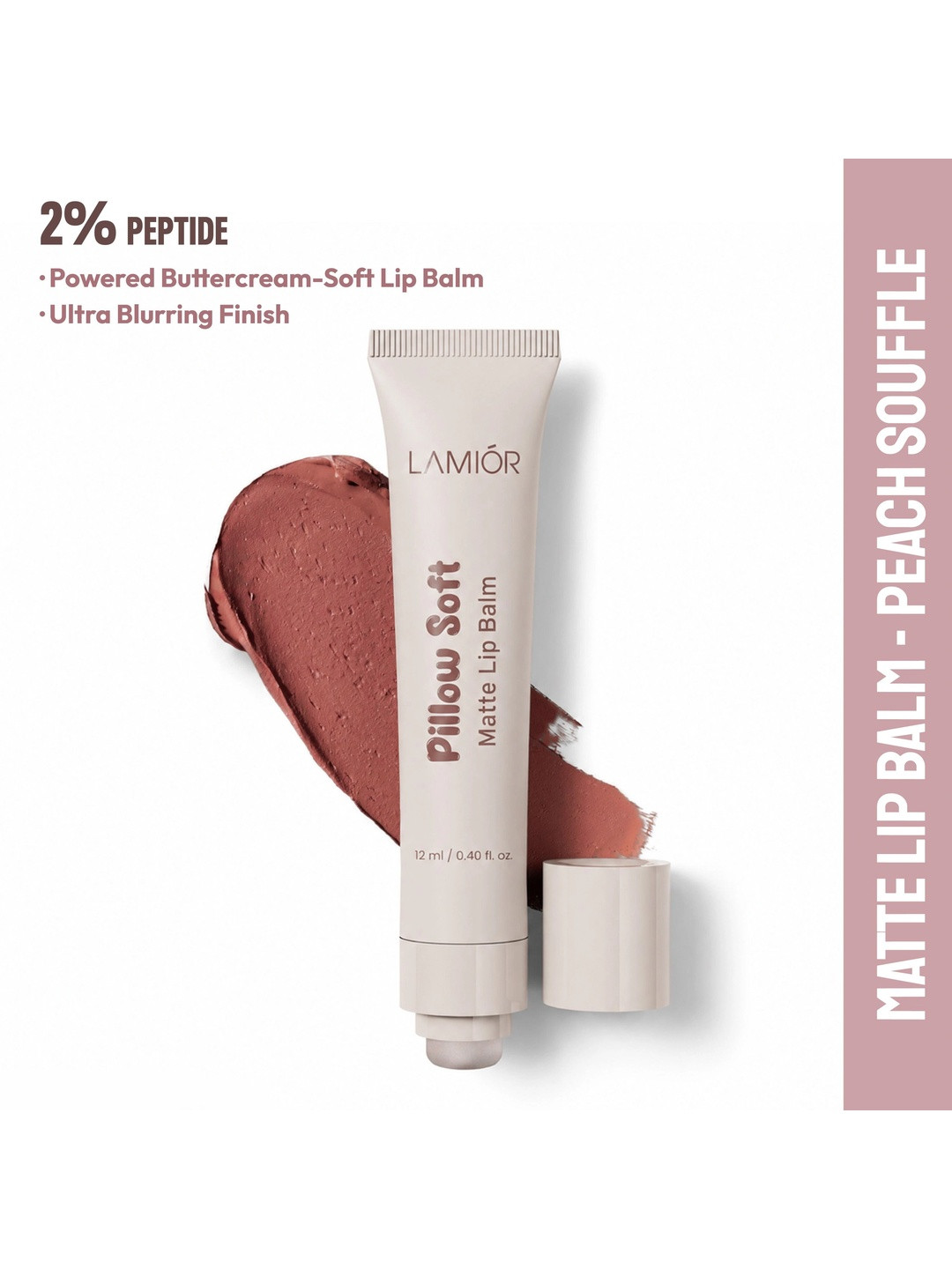 LAMIOR Pillow Soft Matte Lip Balm - 12 ml - Peach Souflle