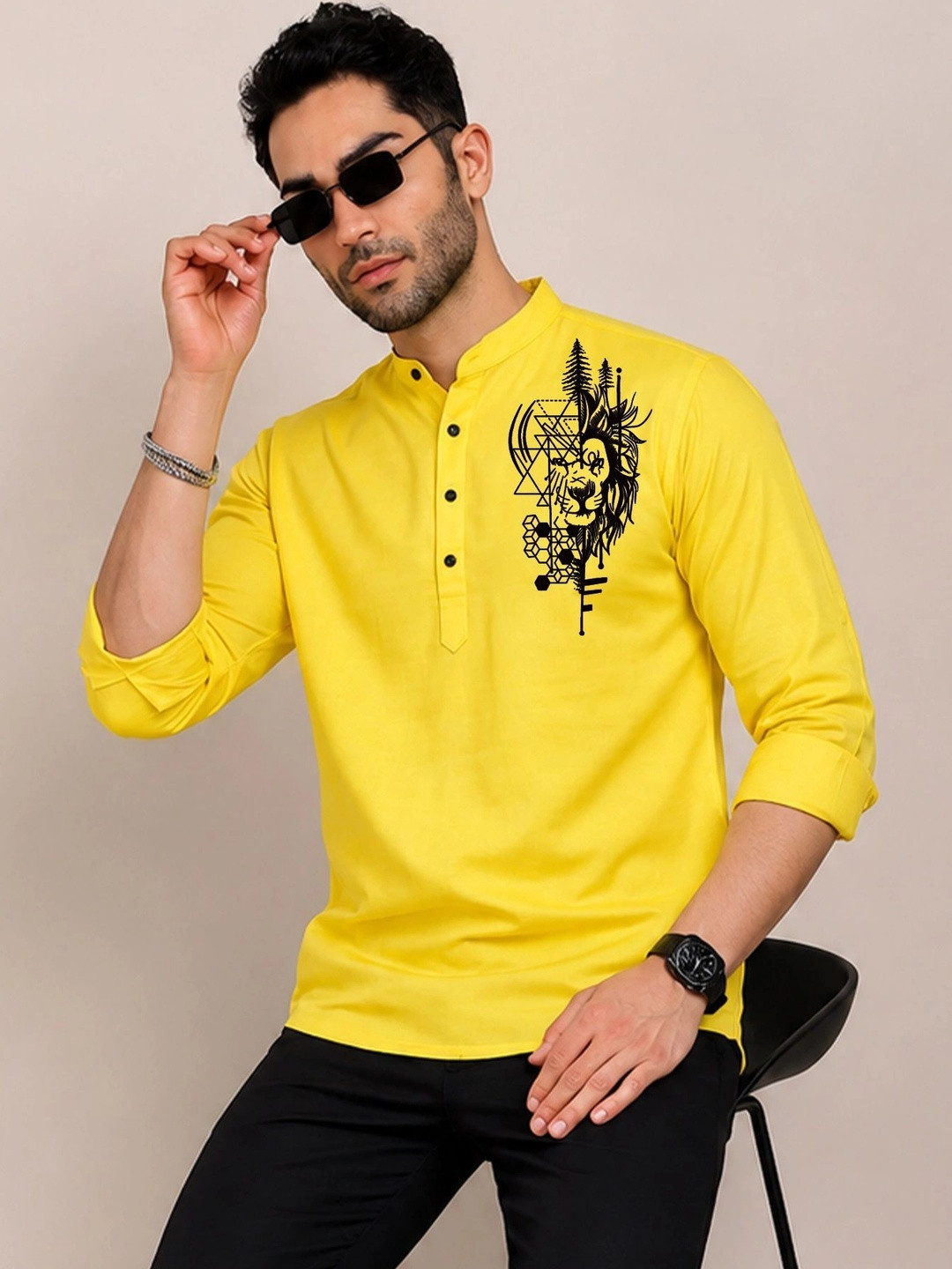 Kavyangle Creation Men Printed Kurta
