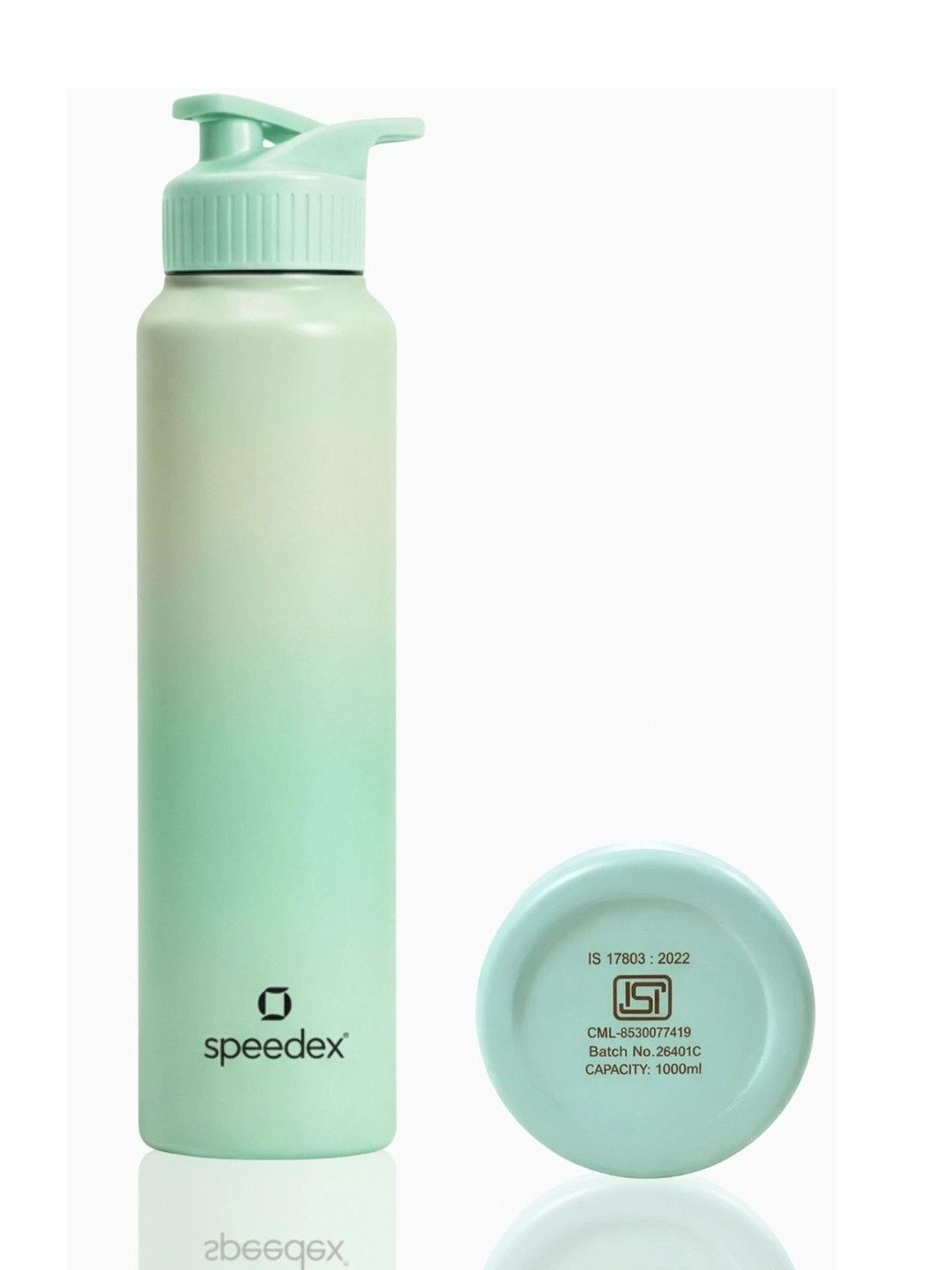 Speedex Green Single Stainless Steel Solid Water Bottle