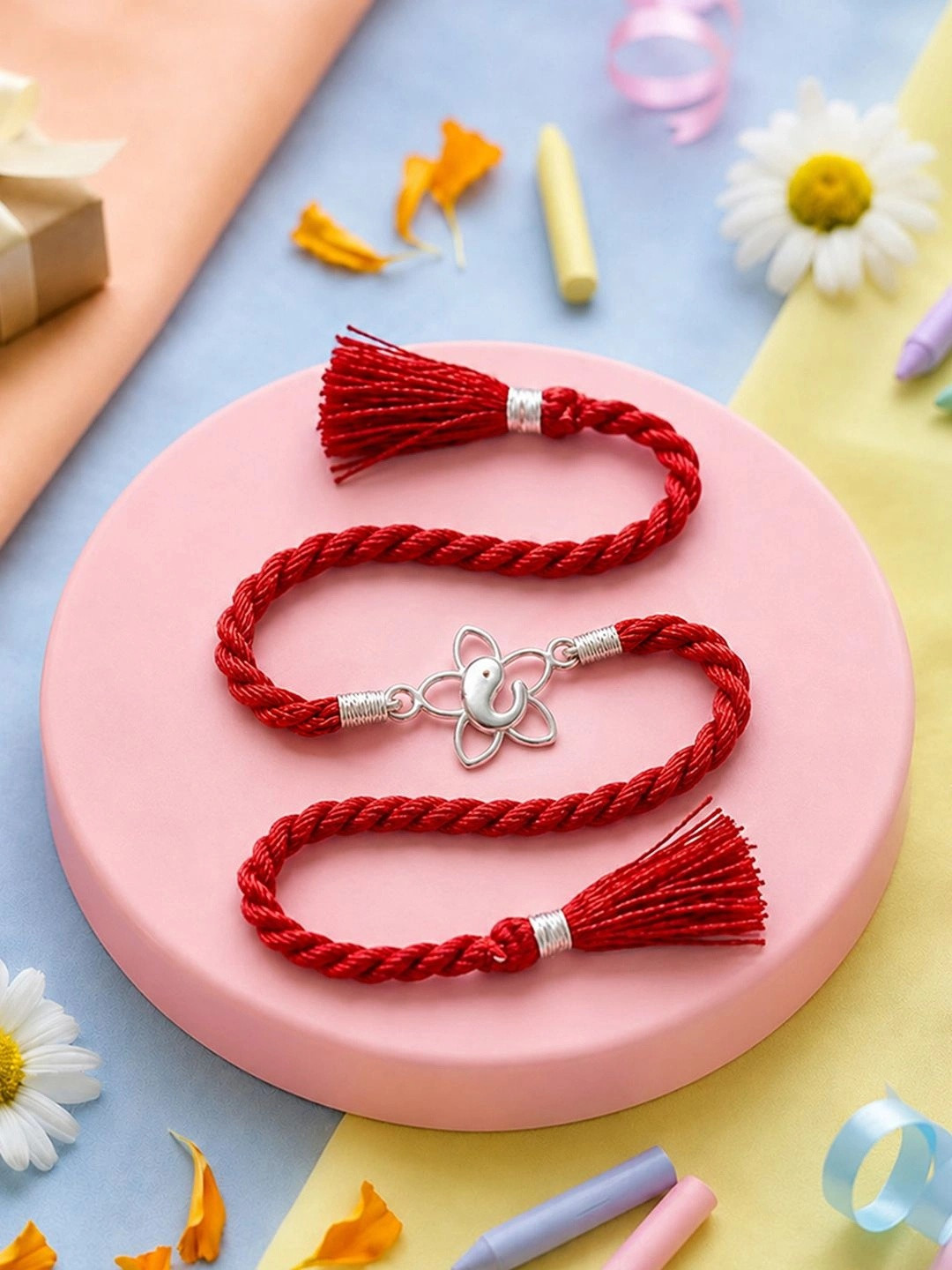 Zavya Men 925 Sterling Silver Om Rakhi