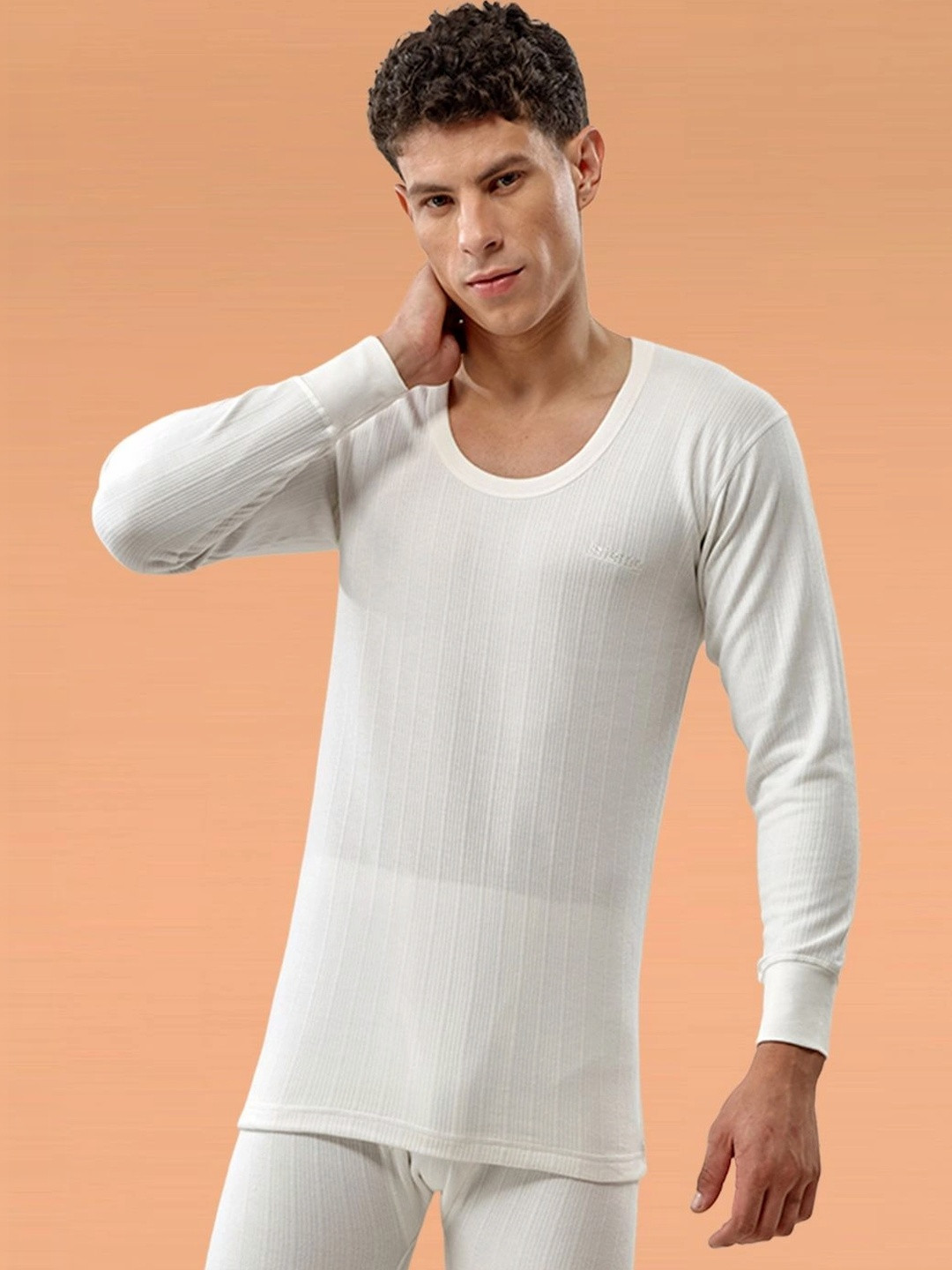 INFERNO Men Cotton Blend Round Neck Full Sleeve Soft Warm Winter Thermal Top