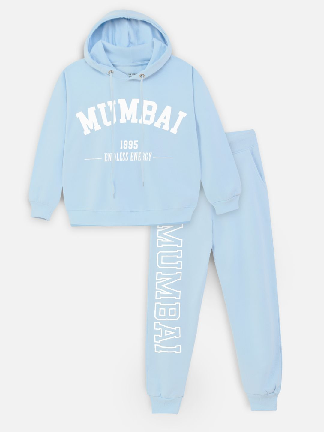 Nap Chief Kids Unisex Mumbai Printed Cotton Sweatshirt With Joggers Clothing Set