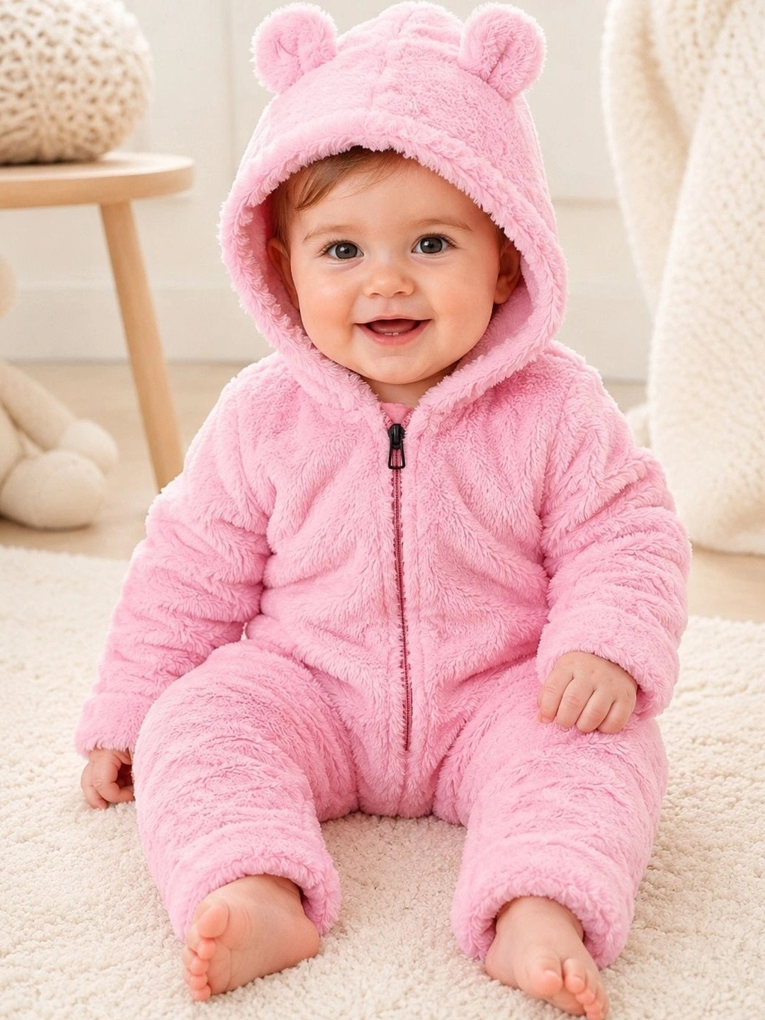 BabyZone  Infant  Hooded Neck Romper