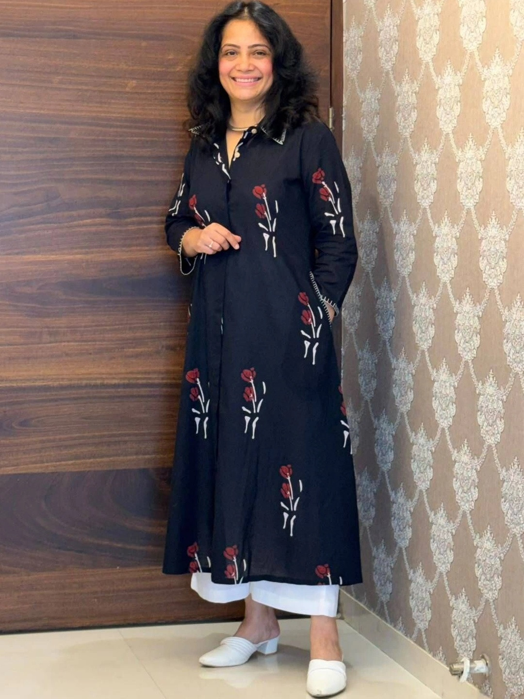 Belle Creations Pune Hand-Block Pure Cotton Kurta