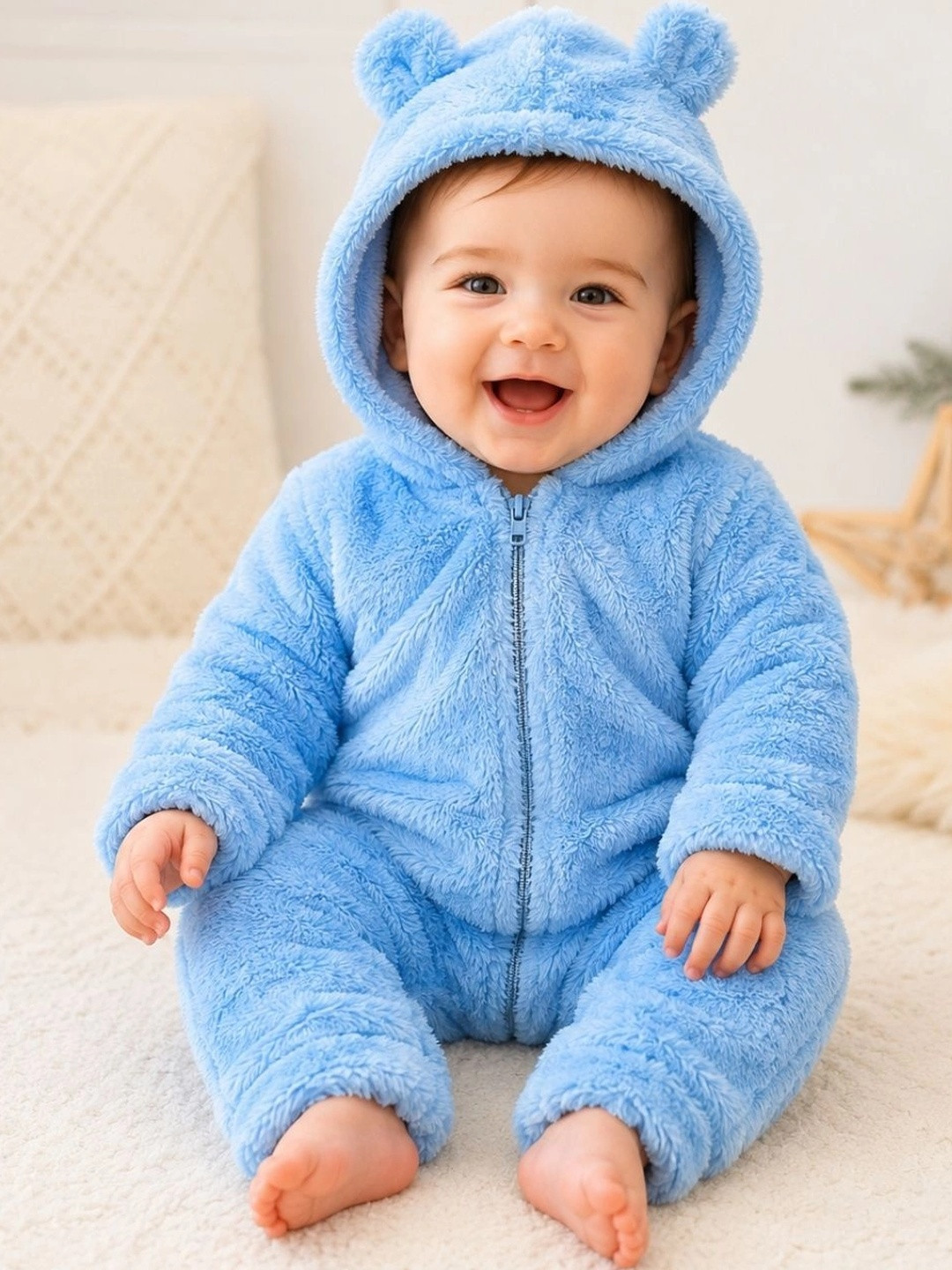 BabyZone Infant Hooded Neck Romper