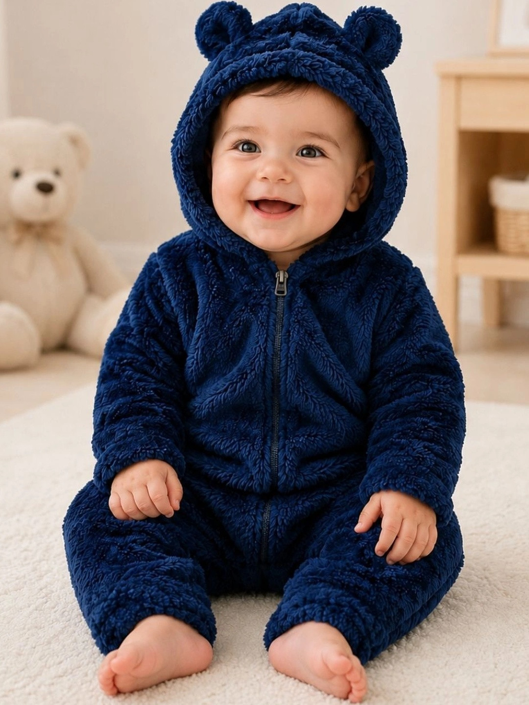 BabyZone Infant Hooded Neck Romper