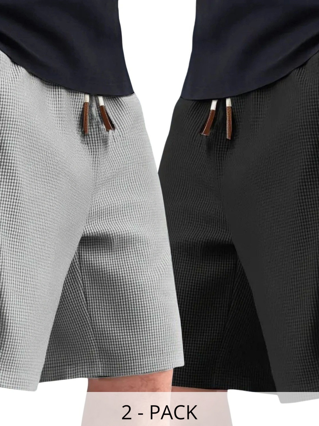 FABRIPPLE Men Pack of 2 Checked Technology Shorts