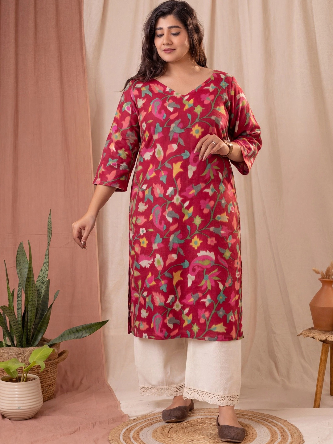 Amthi Women Floral Printed Floral Kurta