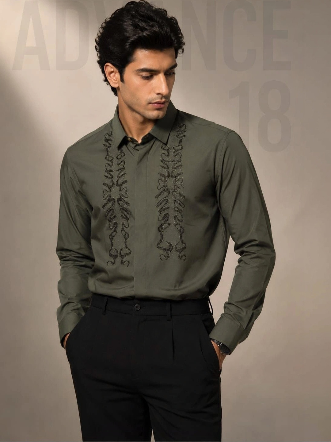 ADVANCE 18 Men Classic Semiformal Shirt