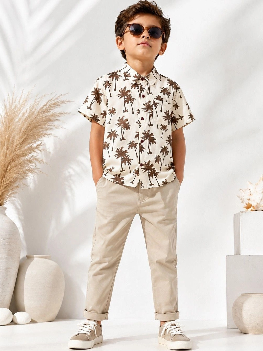 LABHKALA Boys Printed Casual Shirt