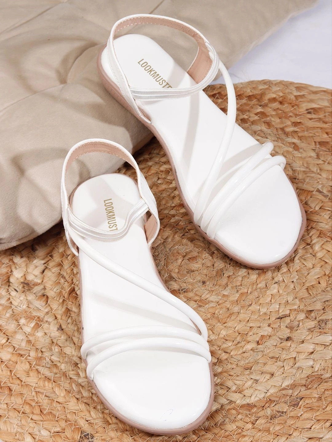 LOOKMUSTER Women Open Toe Flats