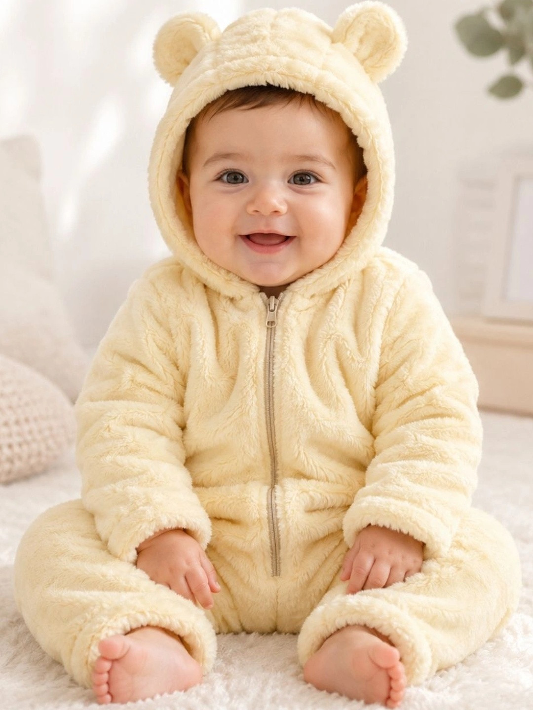 BabyZone Infant Hooded Neck Romper