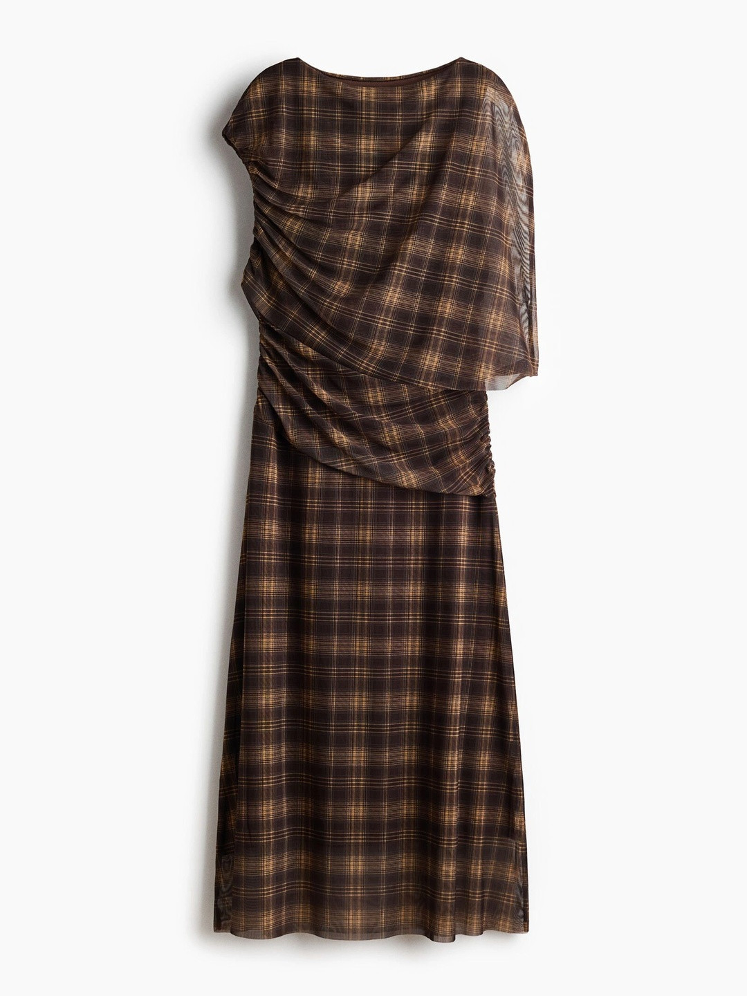 H&M Checked Sheath Midi Dress