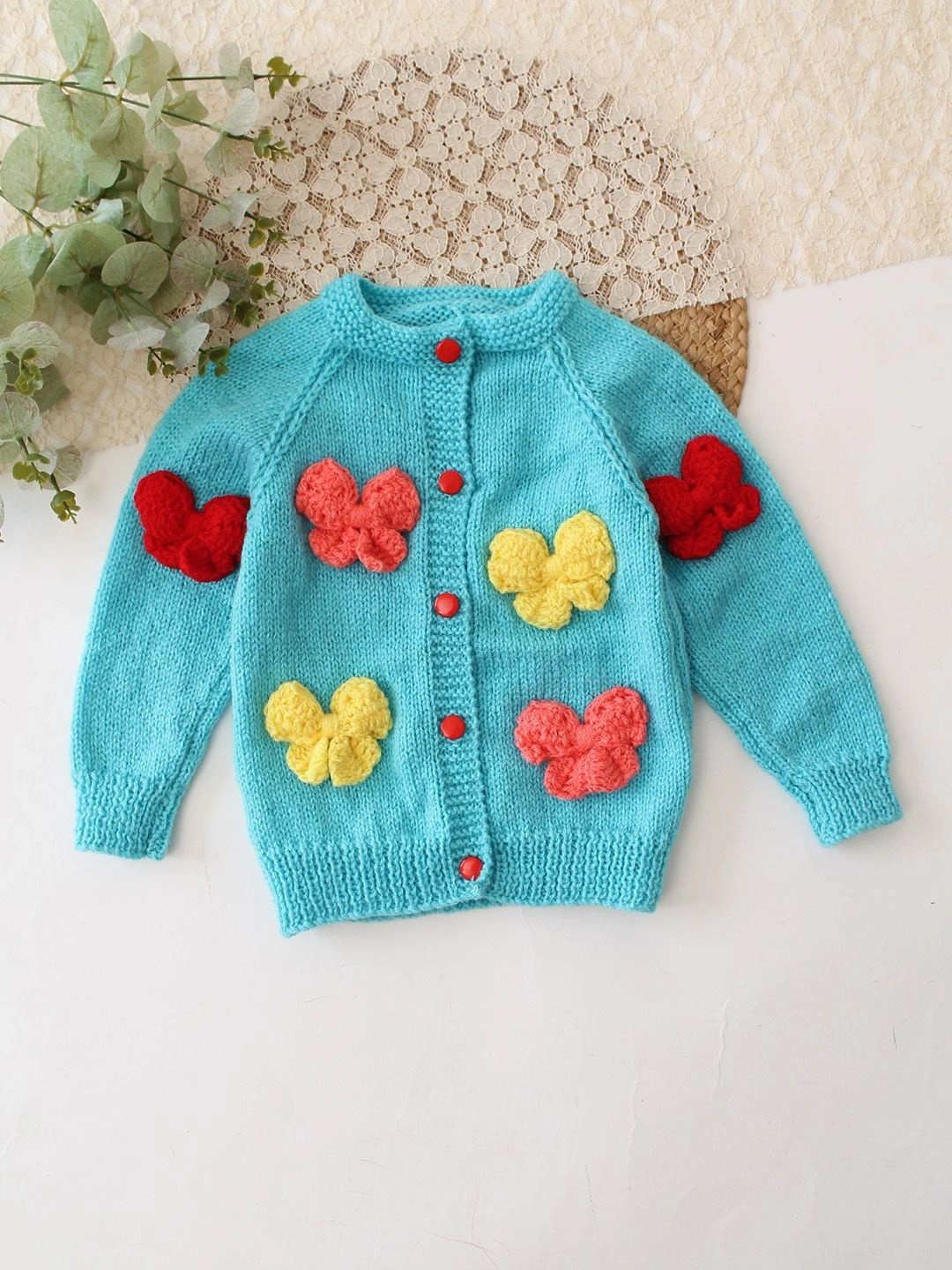 Woonie Unisex Kids Cardigan with Applique Detail