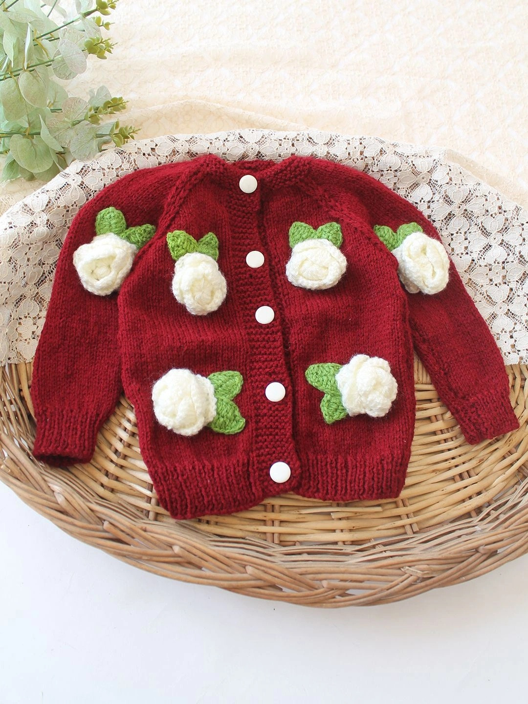 Woonie Unisex Kids Cardigan with Applique Detail