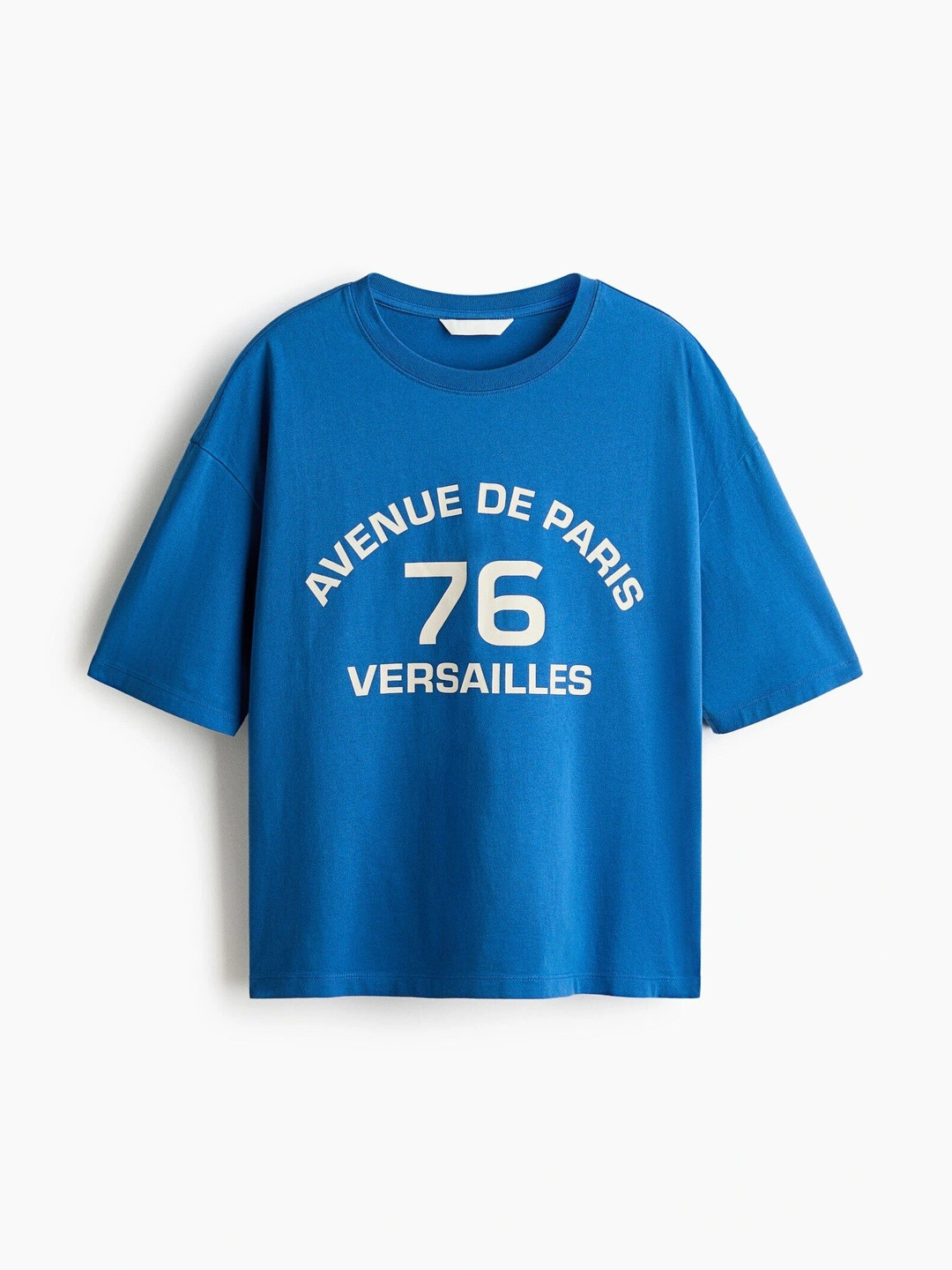 H&M Women Typography Printed Drop-Shoulder Sleeves T-shirt