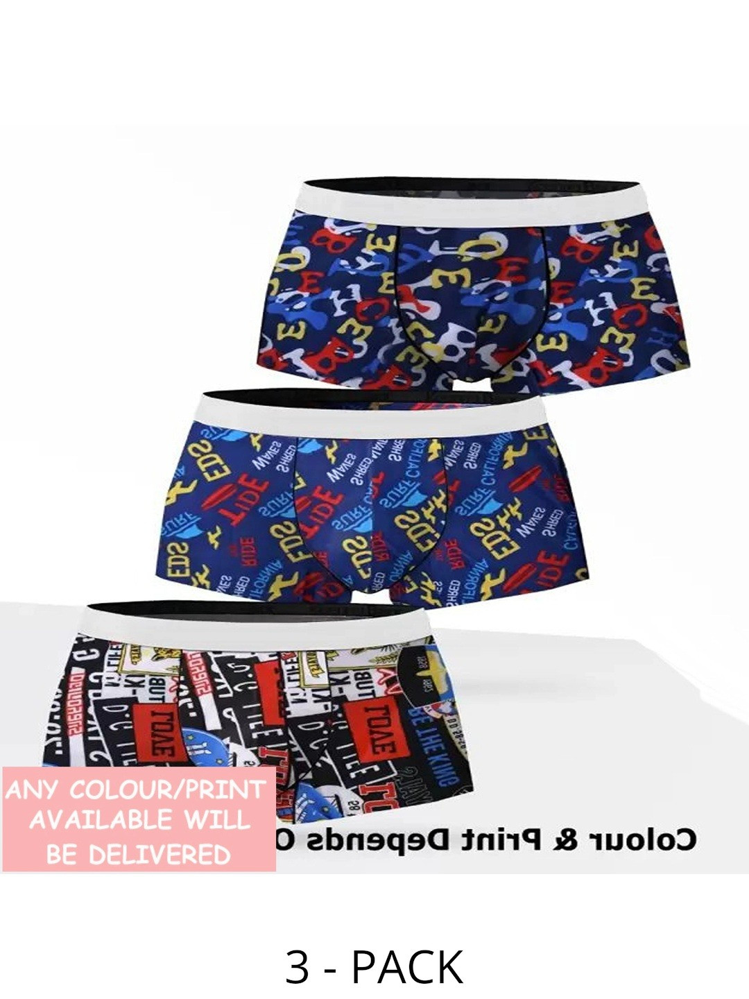 CAVENDERS Boys Pack of 3 Printed Assorted Boxer Briefs