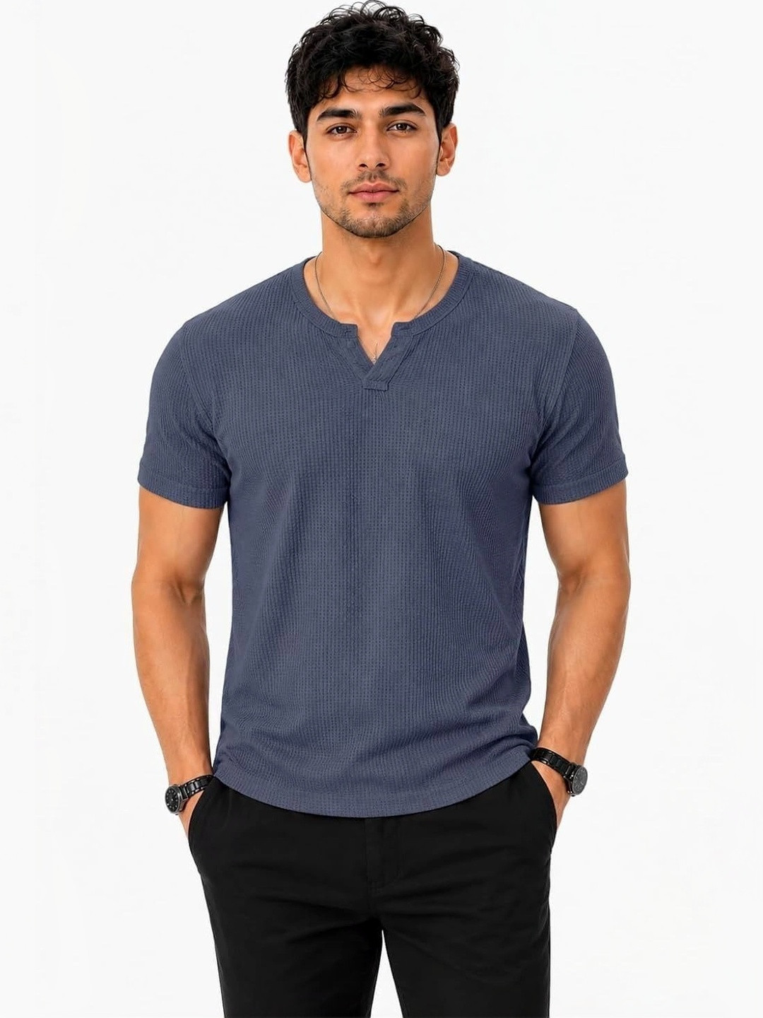 FABRIPPLE Men V-Neck T-shirt