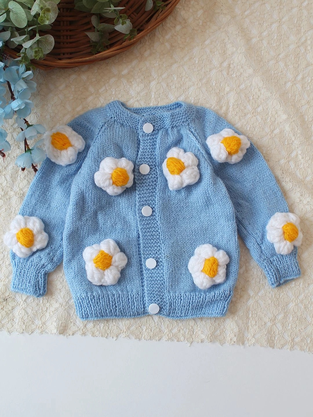 Woonie Unisex Kids Cardigan with Applique Detail