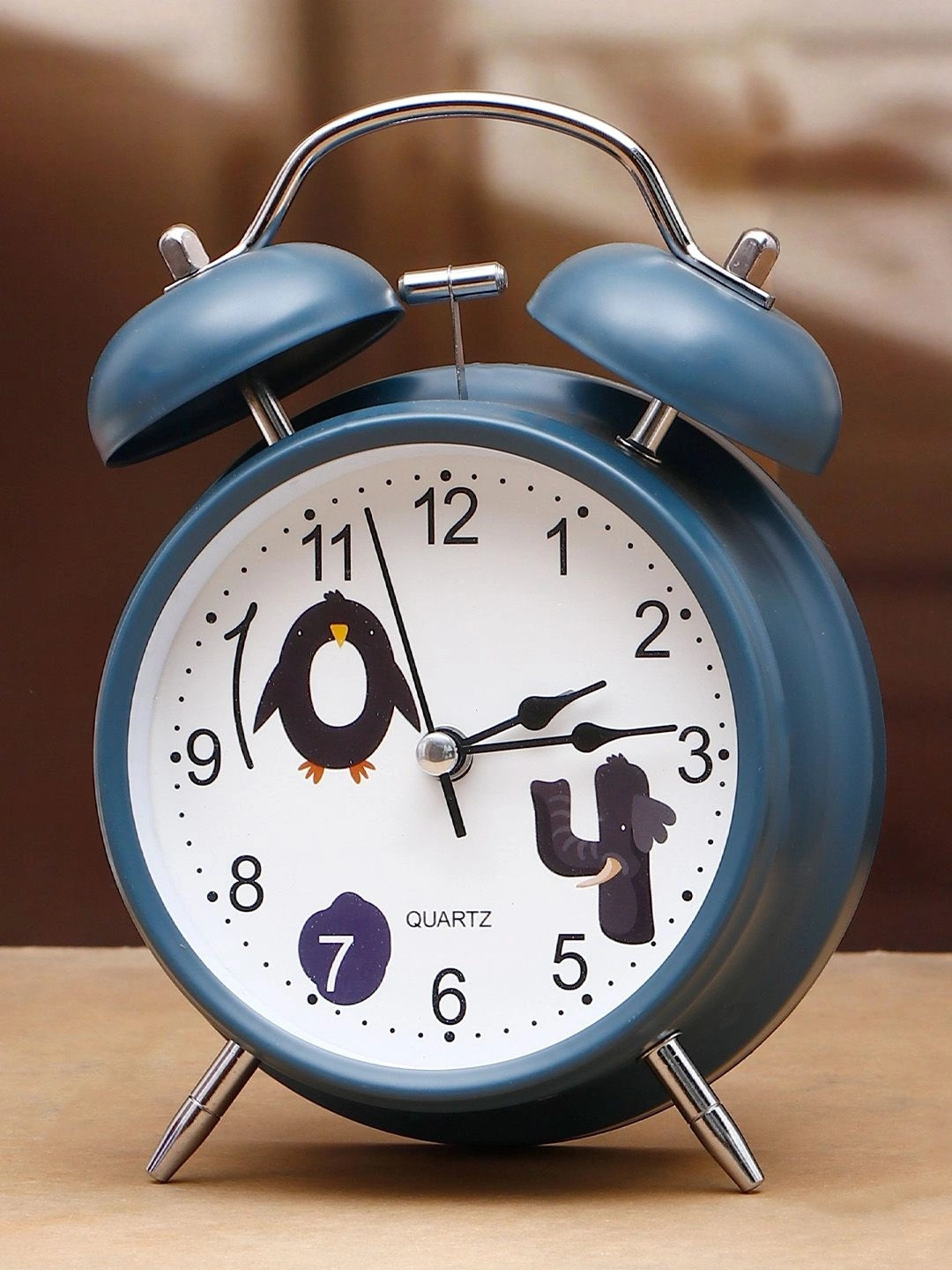 Archies Navy Blue Printed Contemporary Alarm Clock