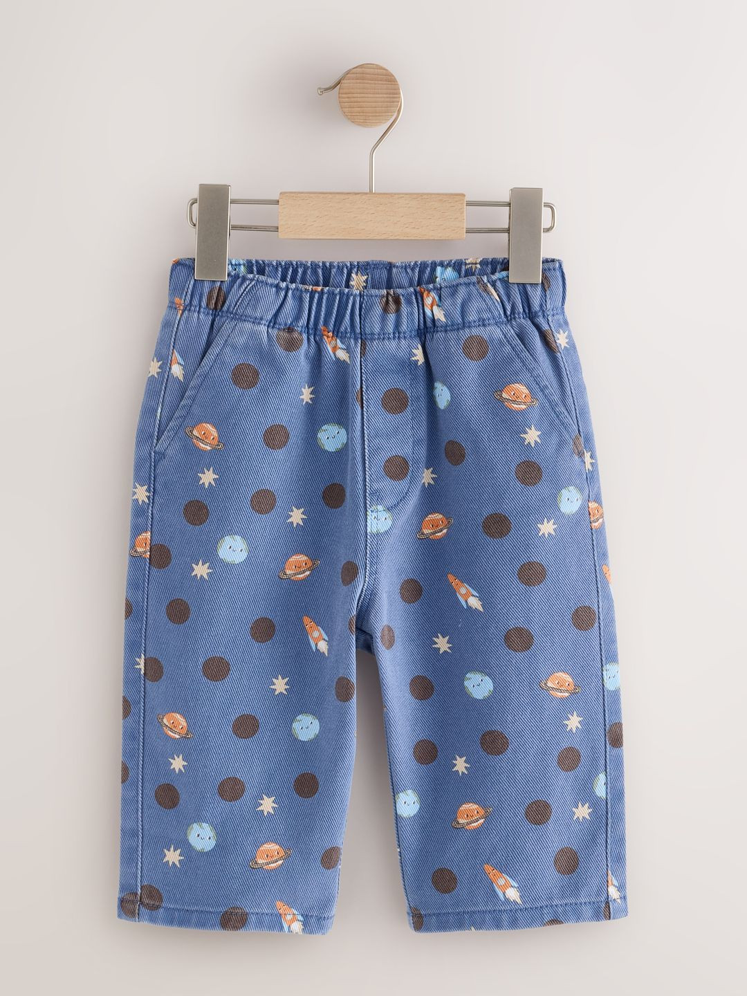 NEXT Boys Wide Leg Fit Mid Rise Printed Trousers