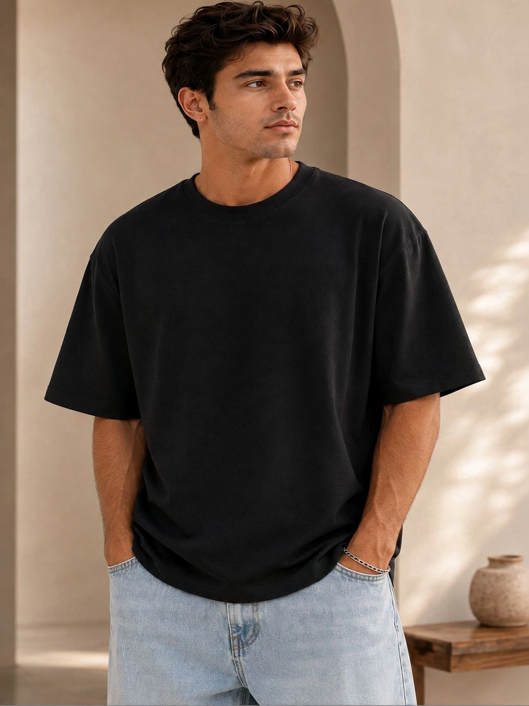 UG Fashion Men Drop-Shoulder Sleeves T-shirt