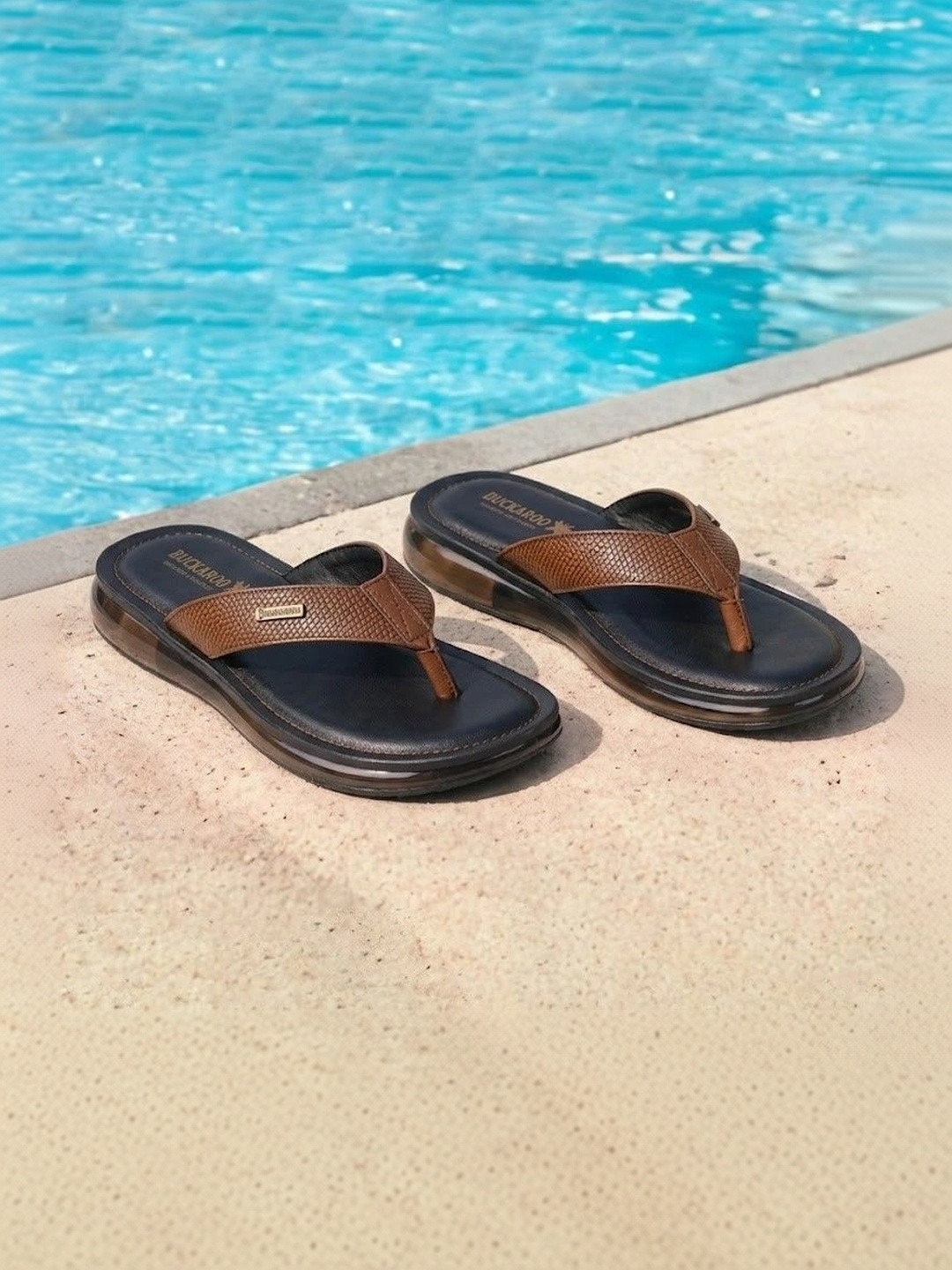 Buckaroo Men FLATTER Leather Comfort Sandals