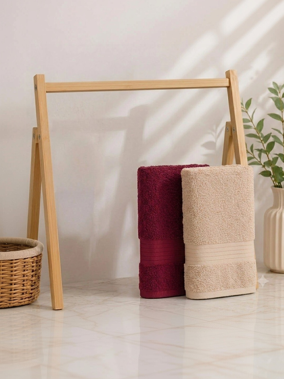 DEMARK Beige 1 Terry Cotton 480 GSM Bath Towel