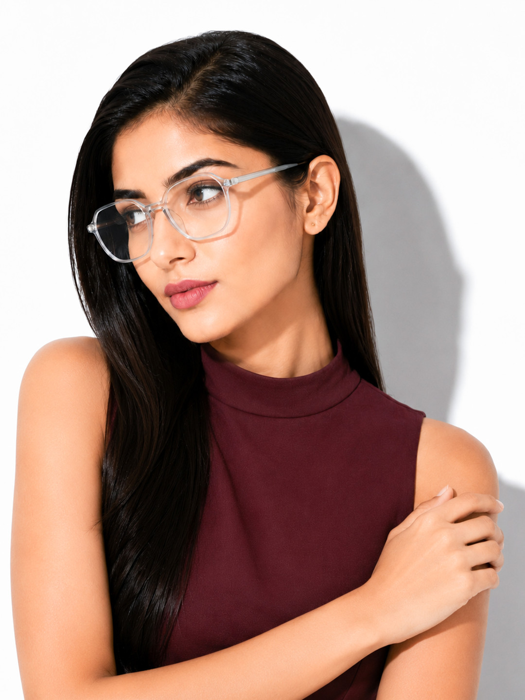 ROYAL SON Unisex Transparent Full Rim Round Frames