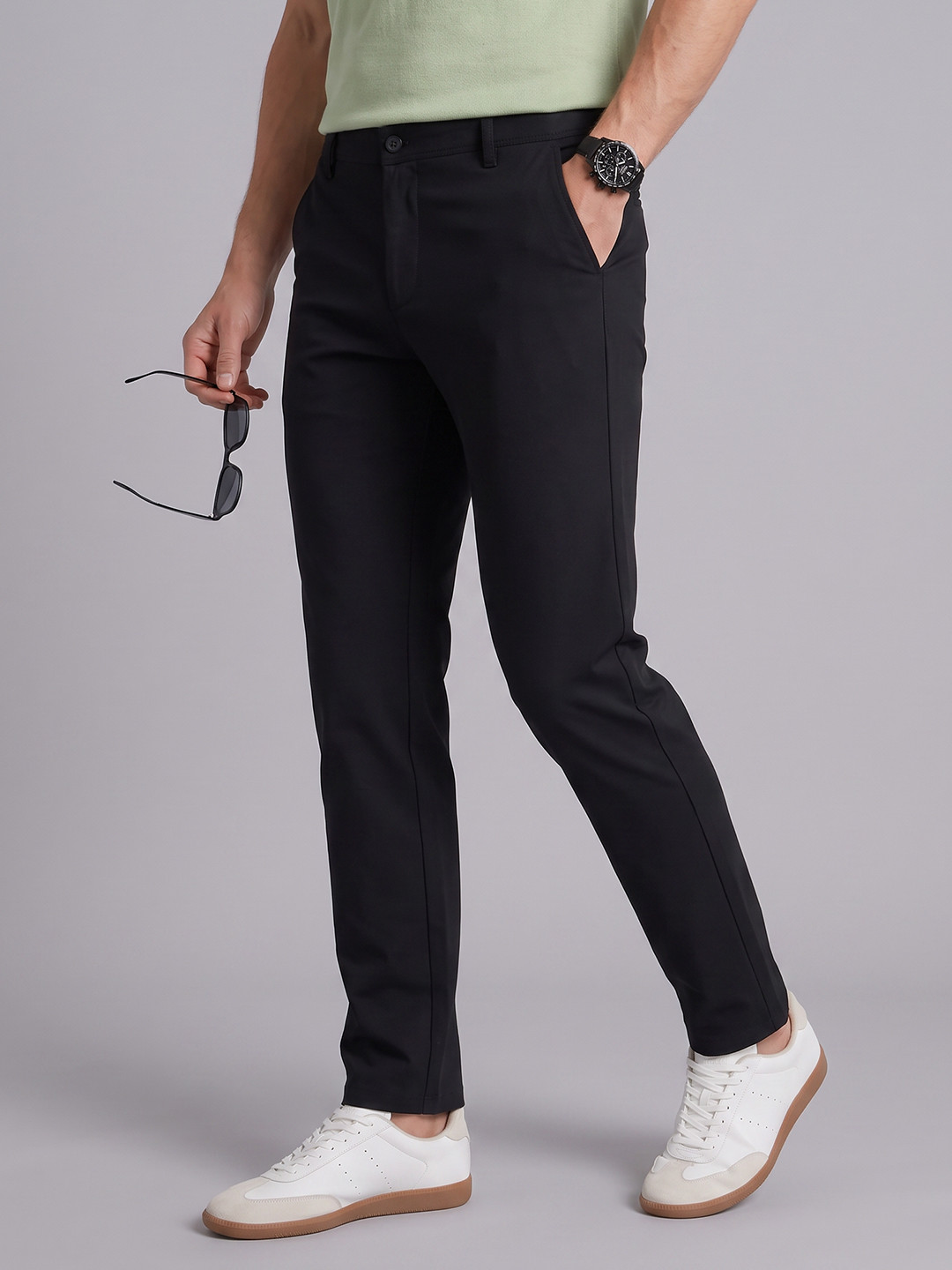 Blackberrys Men Casual Pure Cotton Chinos Trousers