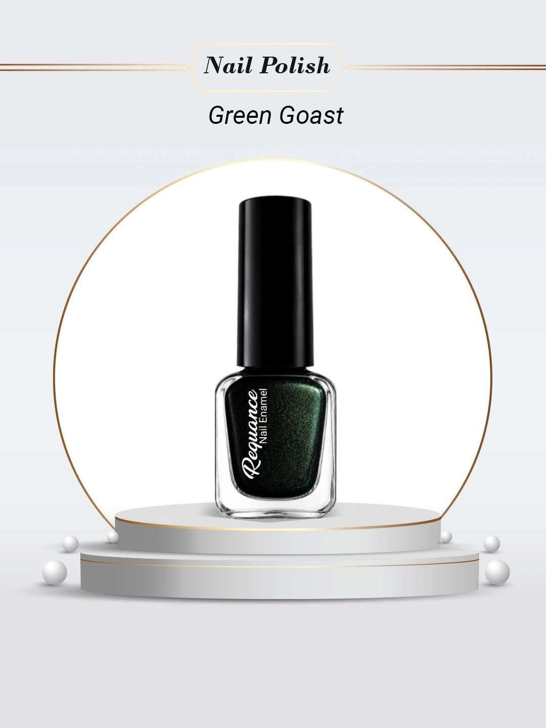 REQUANCE Quick Dry & Long Lasting Nail Polish - 6 ml - Green Goast