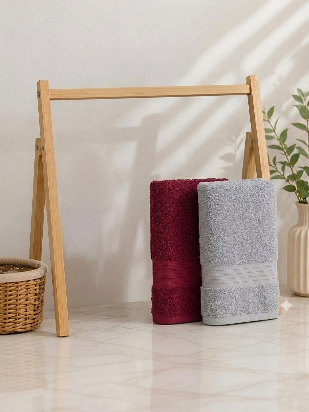 DEMARK Grey 1 Terry Cotton 480 GSM Bath Towel