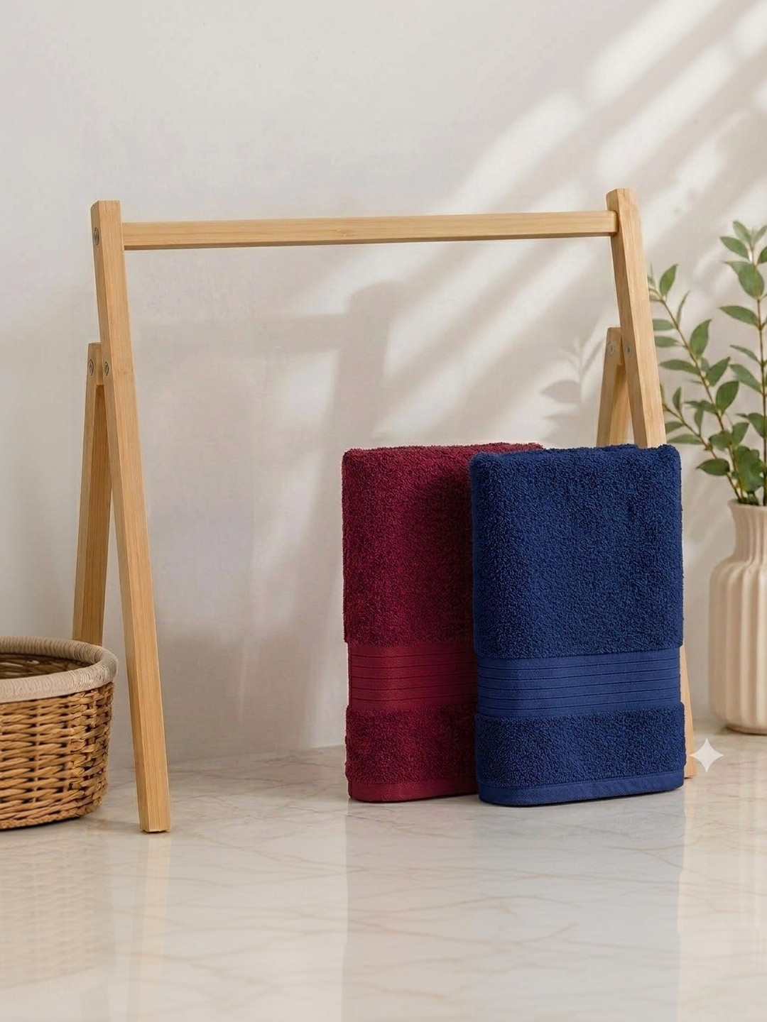 DEMARK Navy Blue 1 Terry Cotton 480 GSM Bath Towel