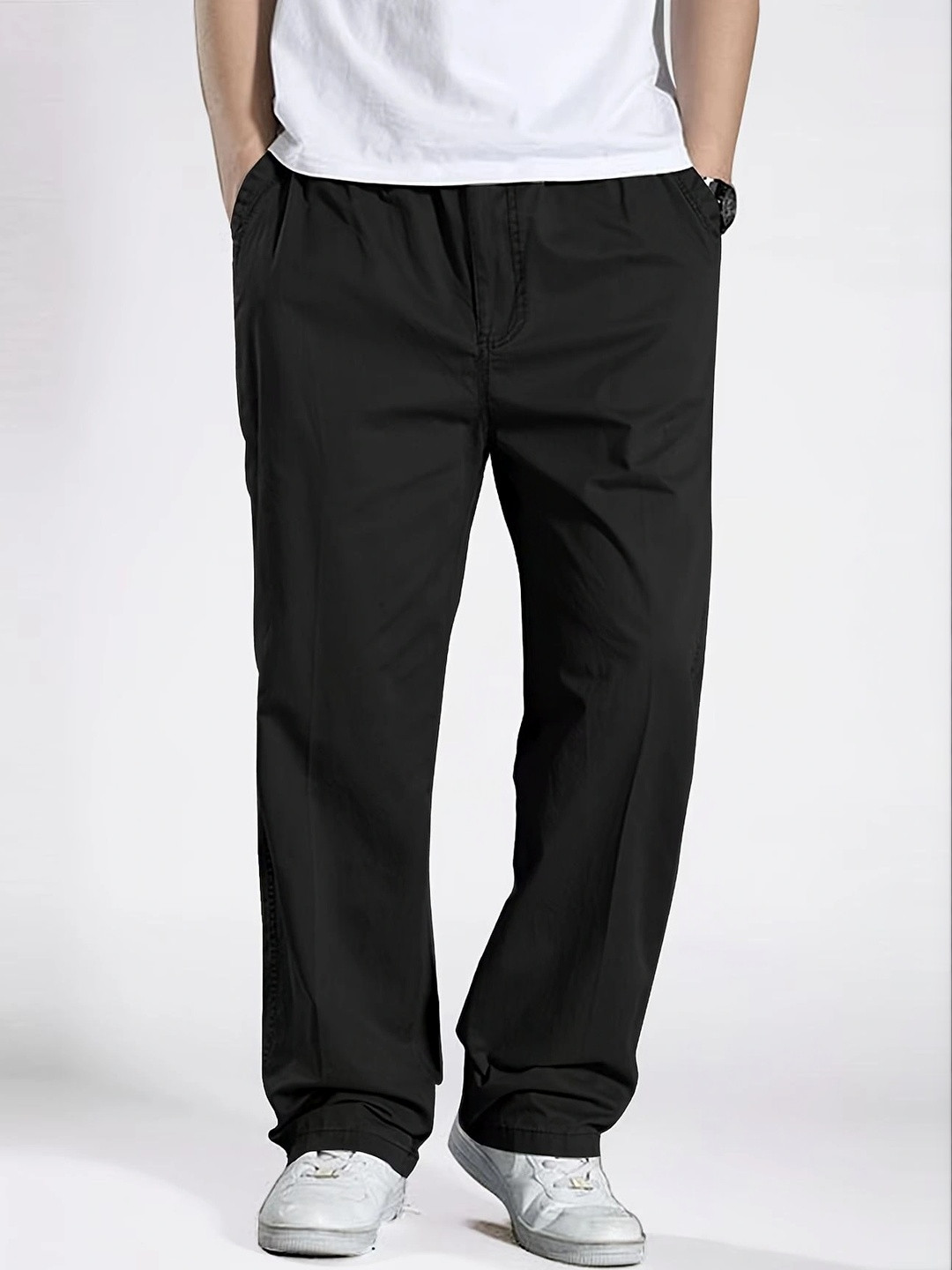 FABRIPPLE Men Easy Wash Pleated Cargos Trousers